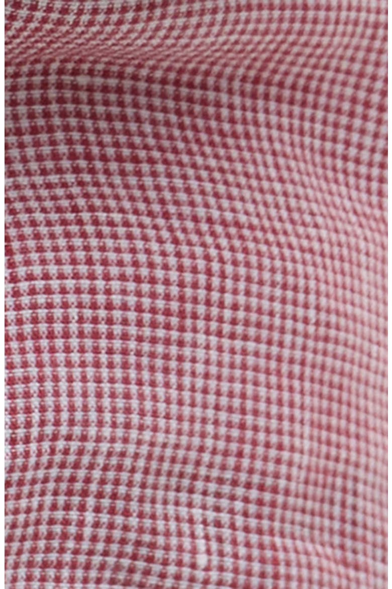 Linton Regular Fit Microcheck Linen Button-Down Shirt, Alternate, color, RED SPICE