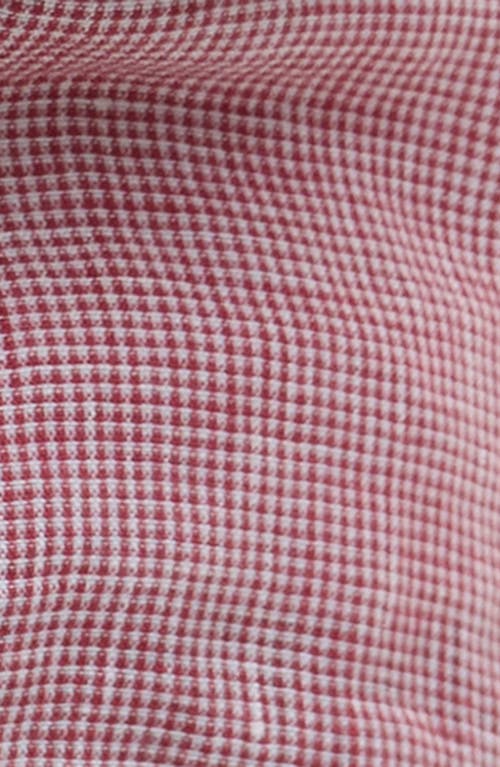 Barbour Linton Regular Fit Microcheck Linen Button-down Shirt In Red Spice