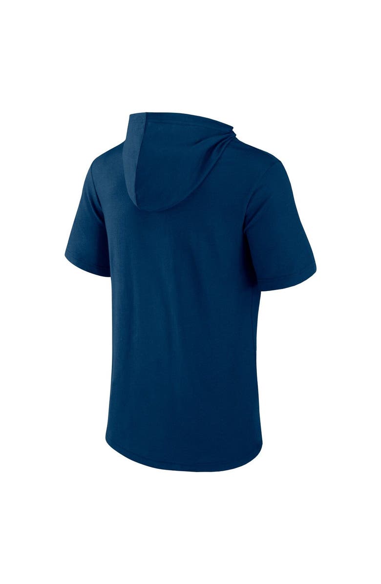 FANATICS Men's Fanatics Branded Navy Nashville SC Bicycle Kick Short Sleeve Pullover Hoodie, Alternate, color, 