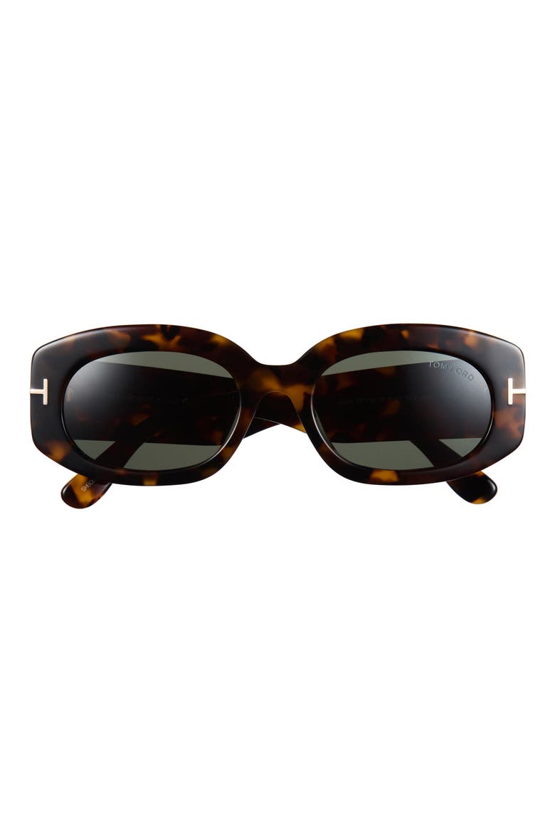 Cielle 54mm Oval Sunglasses, Main, color, DARK HAVANA / GREEN