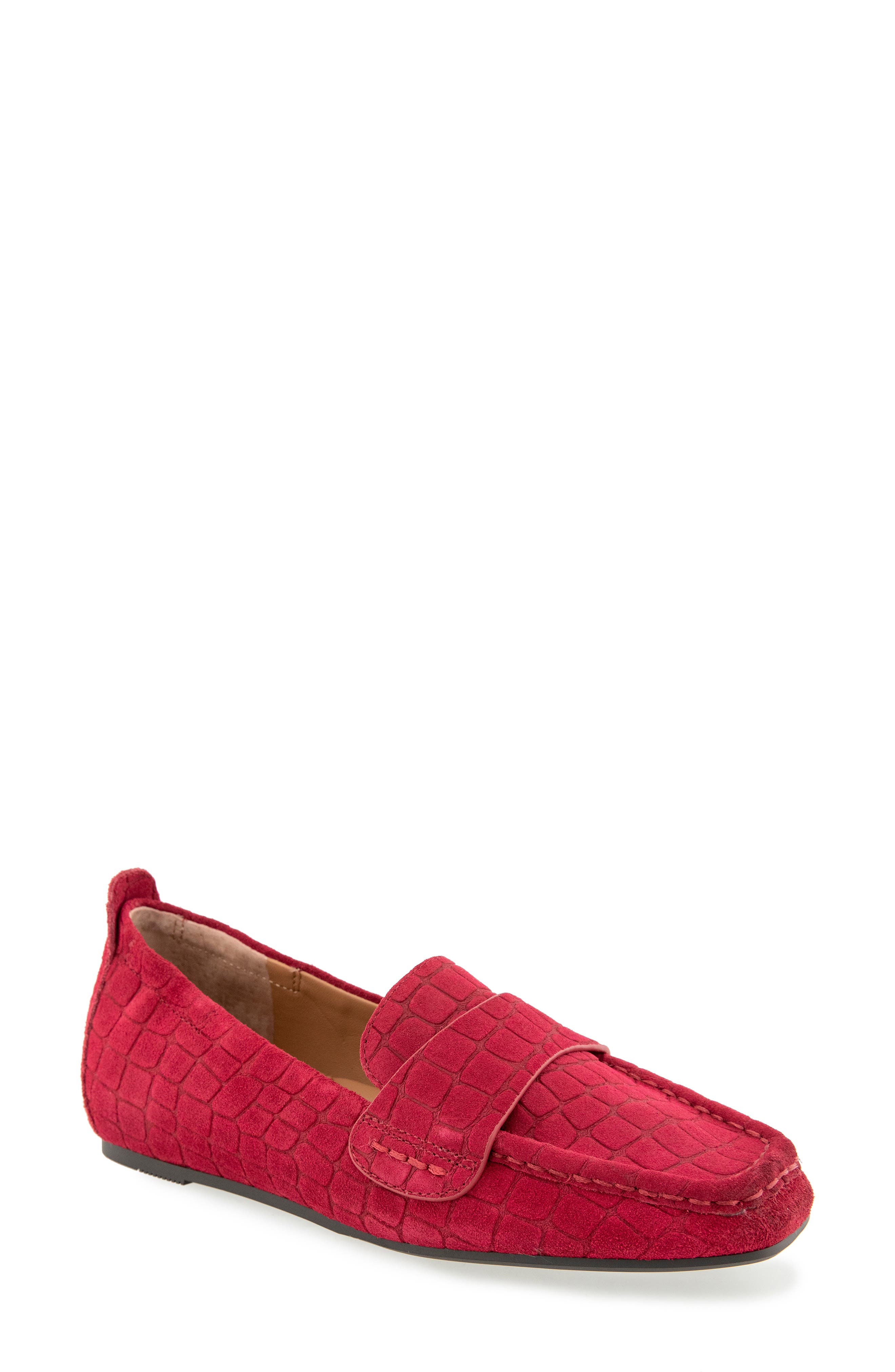 RIO RED CROC SUEDE