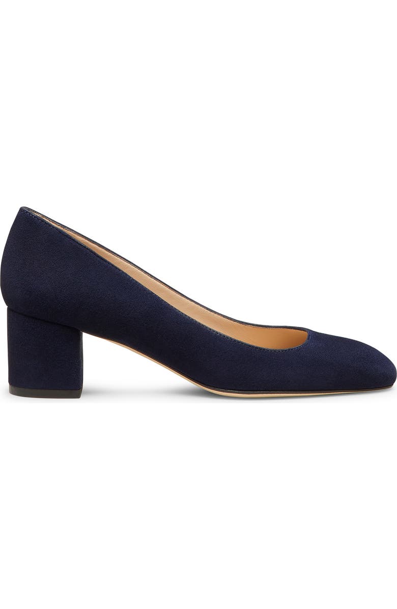 Stuart Weitzman Maeve Block Heel Pump, Alternate, color, Nice Blue