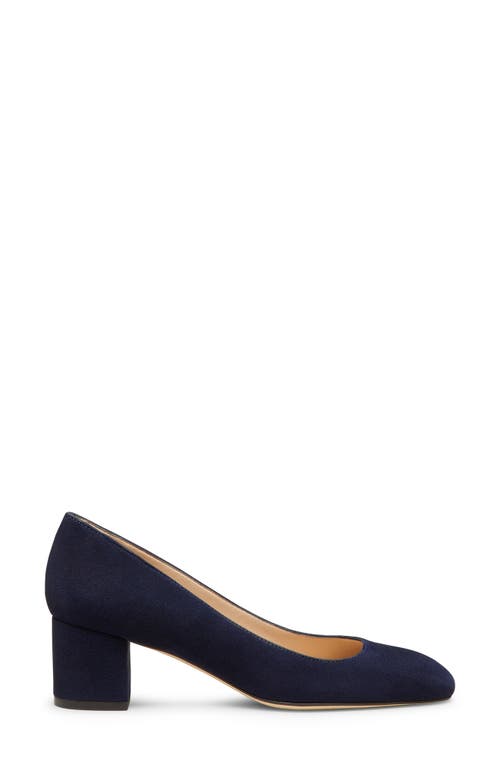 Stuart Weitzman Maeve Suede Block-heel Pumps In Nice Blue