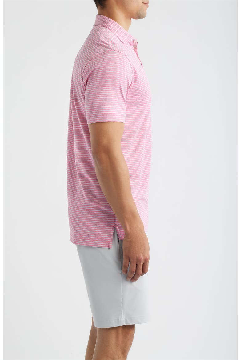 Michael Stripe Performance Golf Polo, Alternate, color, PUNCH