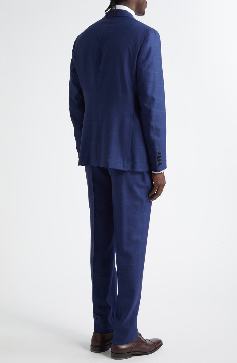 ISAIA Sanita Windowpane Check Wool Suit, Alternate, color, Blue Medio 810