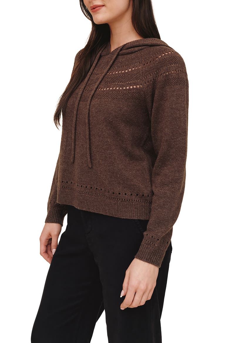 Knit Hoodie, Alternate, color, HEATHER MOCHA