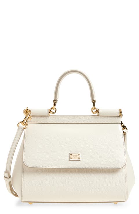 Medium Sicily Leather Top Handle Bag