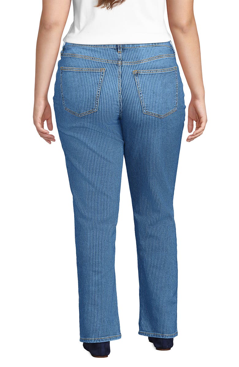 Lands' End Soft Denim Mid Rise Boyfriend Jeans, Alternate, color, Beau Blue Stripe