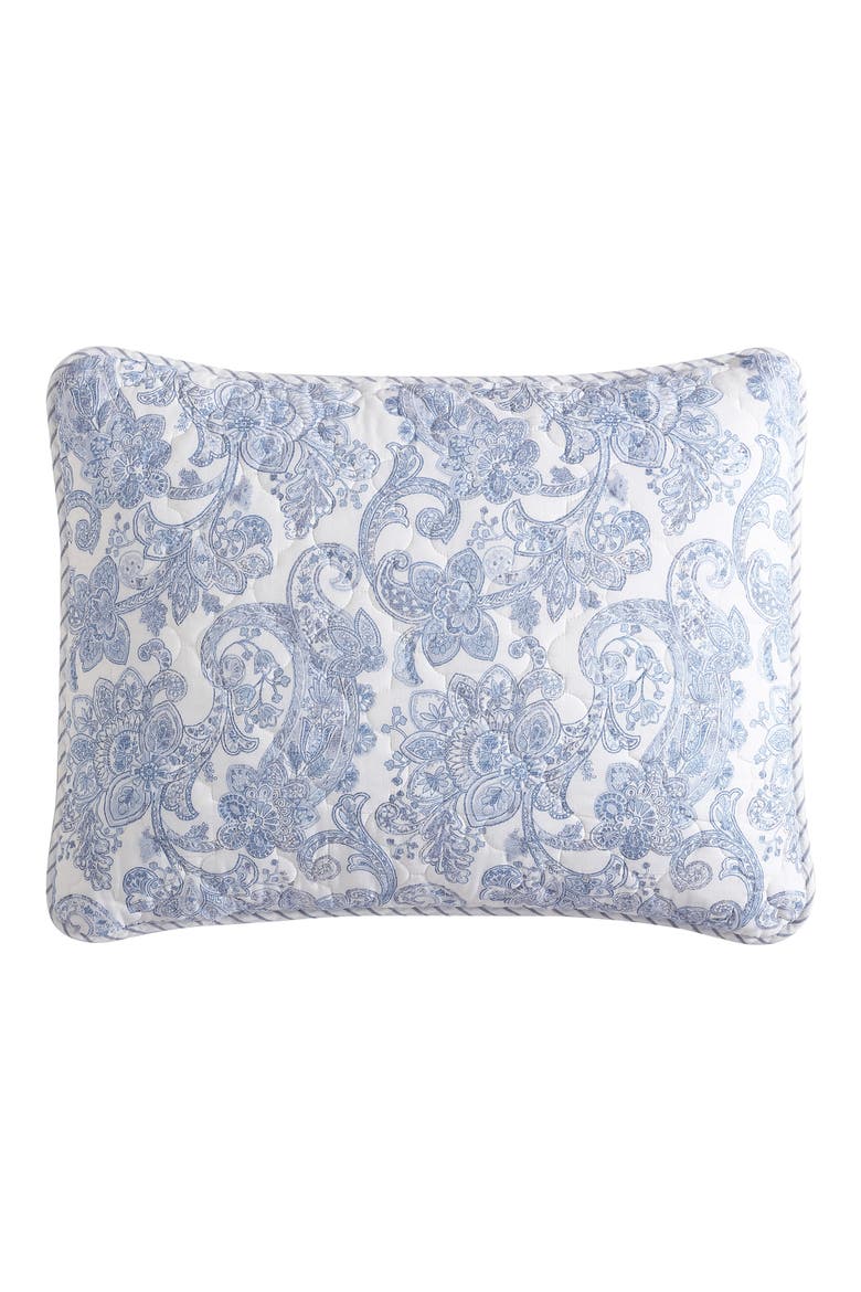 Field of Paisley Reversible Quilt & Sham Set, Alternate, color, BLUE
