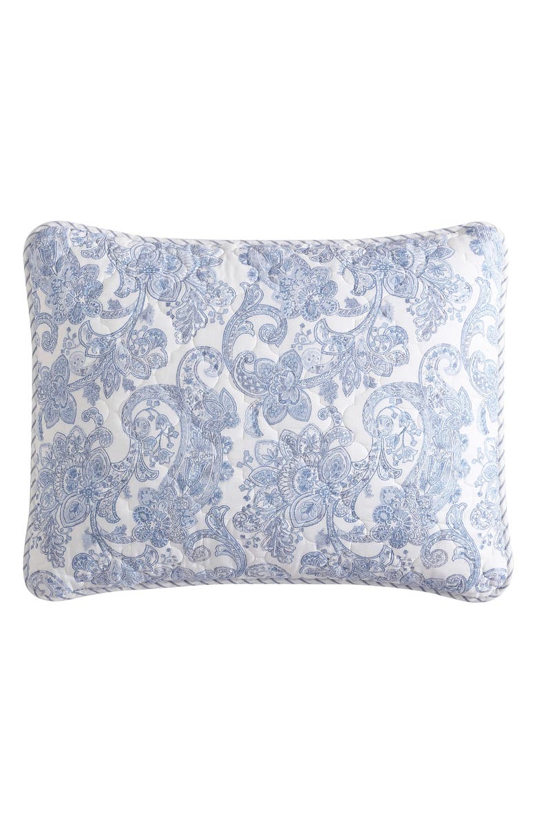 STONE COTTAGE Field of Paisley Reversible Quilt & Sham Set, Alternate, color, Blue