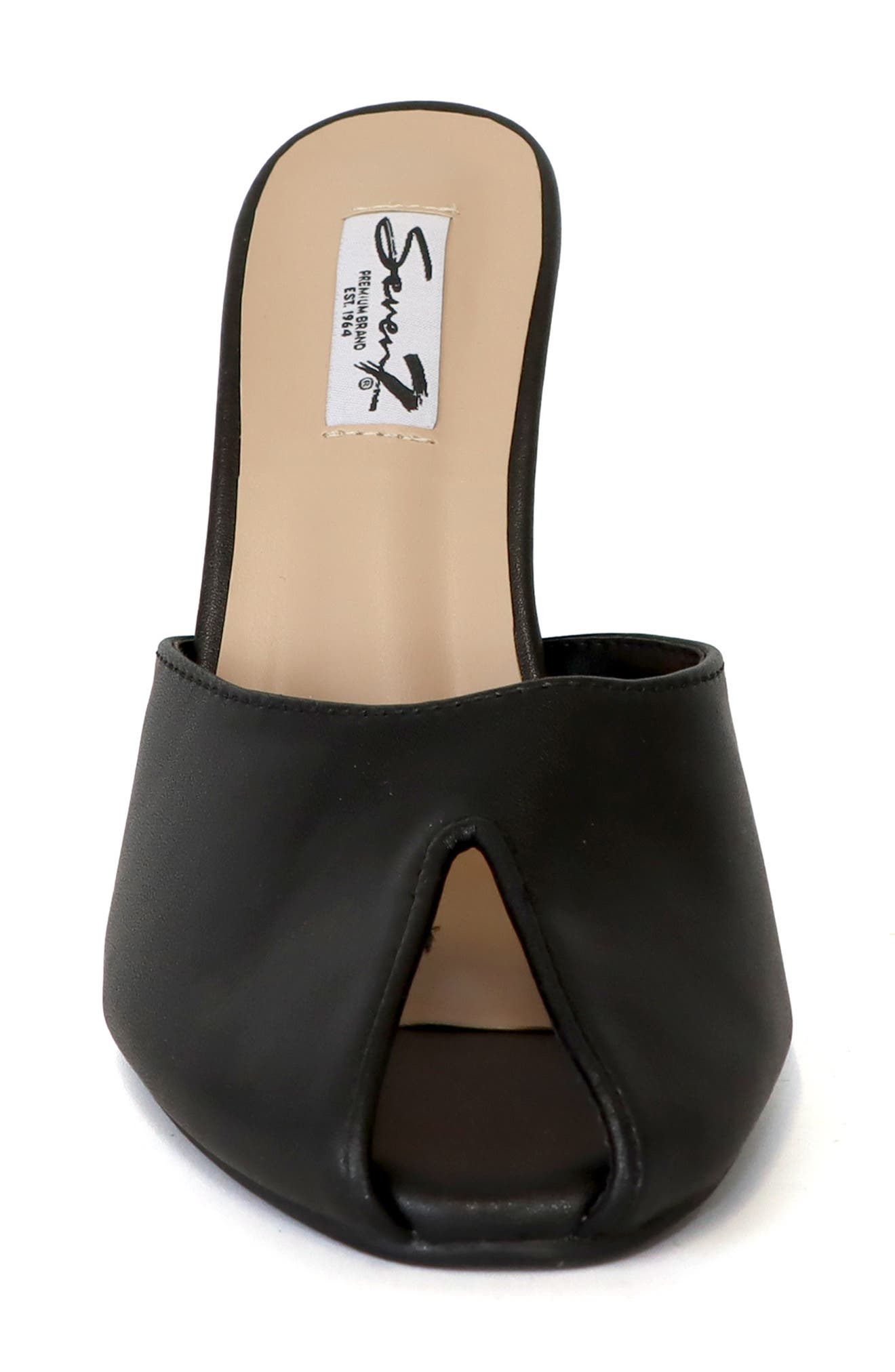 Azure Peep Toe Slide Sandal, Alternate, color, BLACK