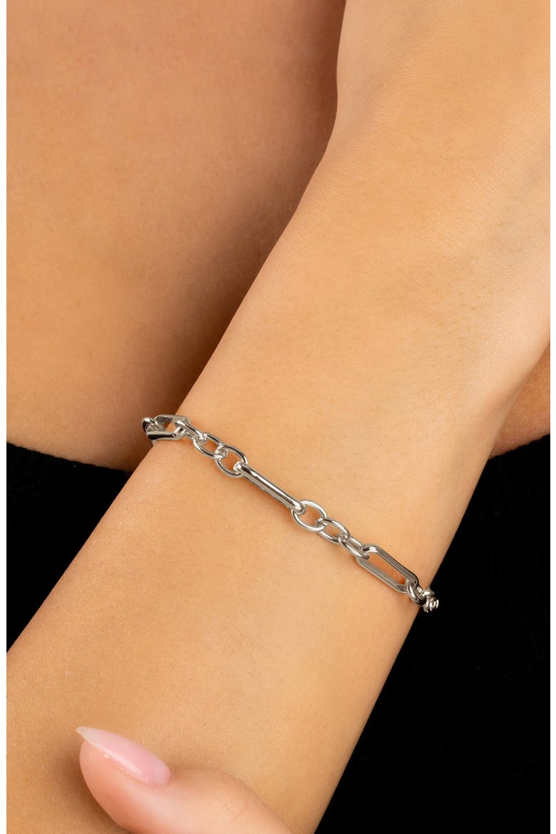 Bexley Mixed Link Chain Bracelet, Alternate, color, SILVER