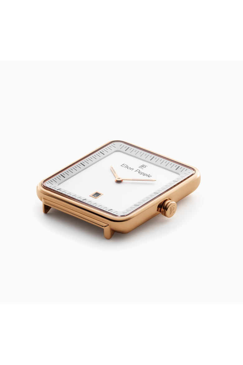 Men's Modern Oakton - Bucktown, 38mm, Alternate, color, Eggshell White/Black/Rose Gold