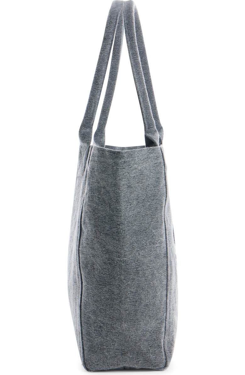 Isabel Marant Small Yenky Festive Snowy Logo Canvas Tote, Alternate, color, Grey
