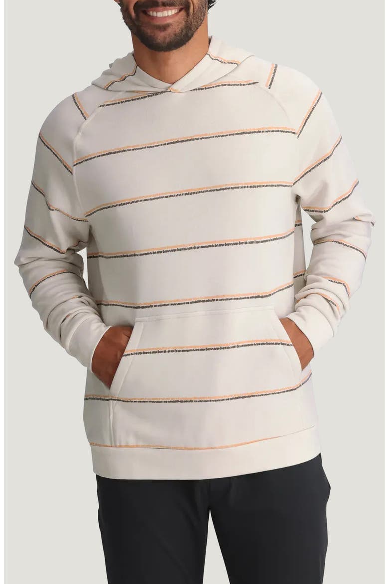 Fleece Hoodie, Main, color, DASH DOUBLE STRIPE BIRCH