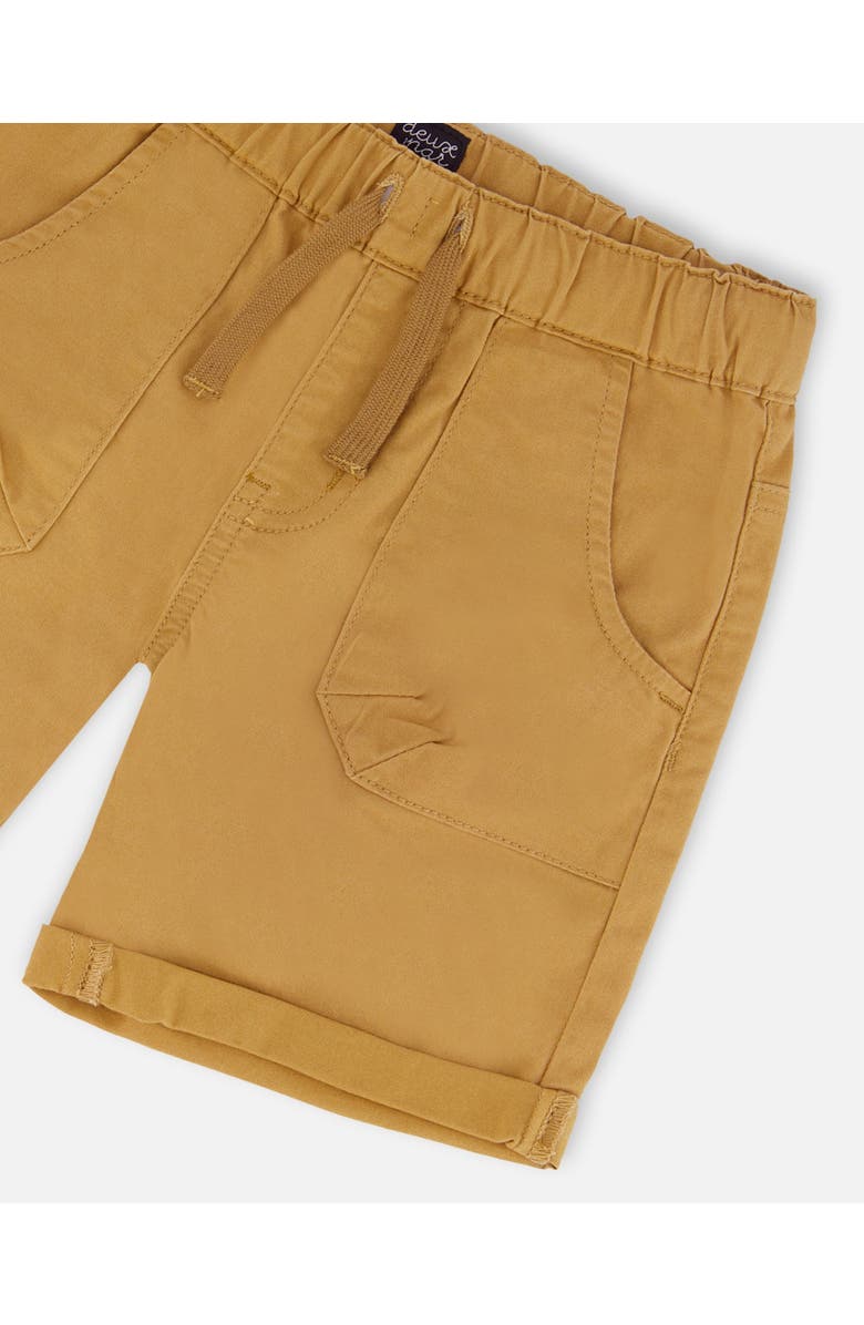 Deux par Deux Little Boy's Stretch Twill Short Tan, Alternate, color, Tan