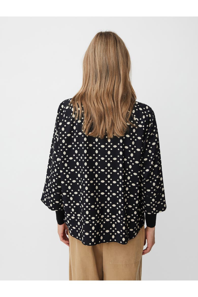 MaBenika 3/4 Sleeve V-Neck Blouse, Alternate, color, Black