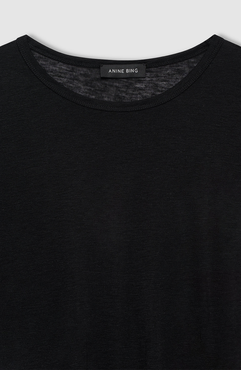 ANINE BING Sylvie Long Sleeve Tee, Alternate, color, Black