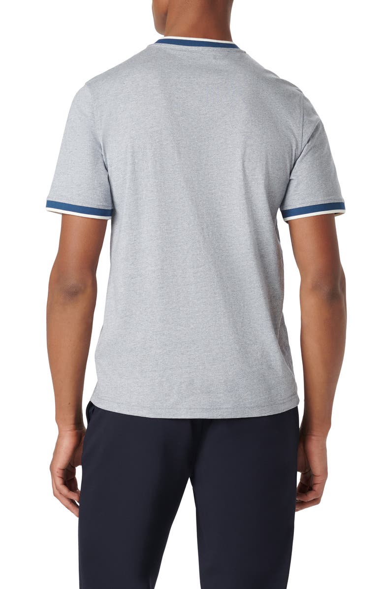 Bugatchi High V-Neck T-Shirt, Alternate, color, Slate