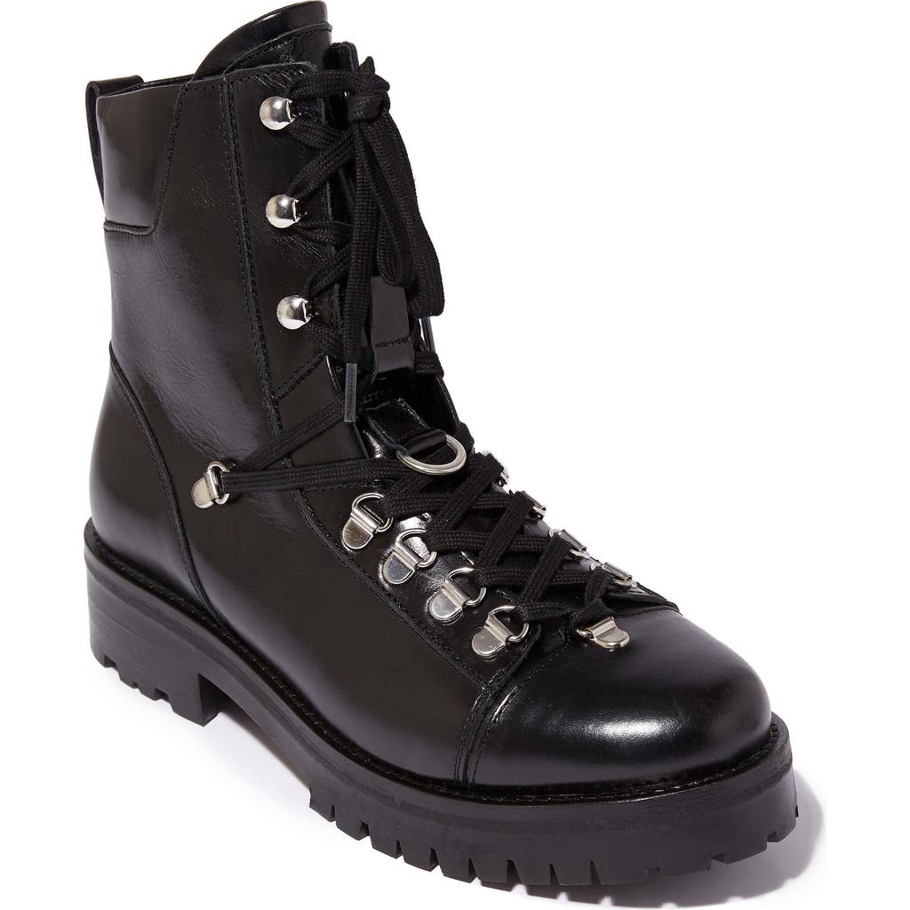 Allsaints Franka Lace-up Hiker Boot In Black Leather