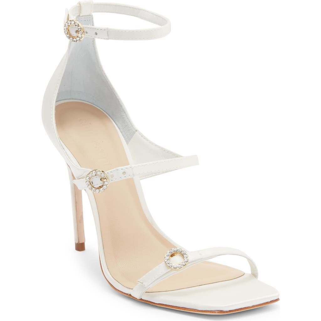 Cinq À Sept Celeste Satin Sandal In White