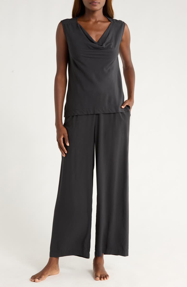 Natori Sleek Pajamas, Main, color, Black