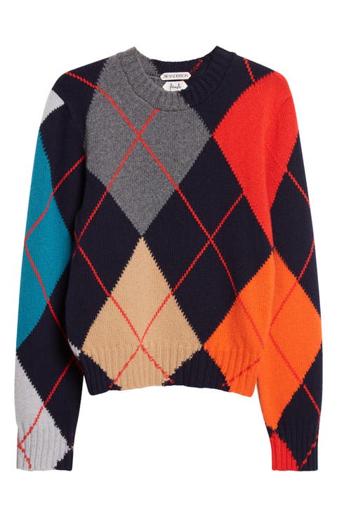 x Pringle of Scotland Argyle Wool Crewneck Sweater