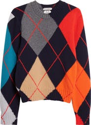 JW Anderson x Pringle of Scotland Argyle Wool Crewneck Sweater