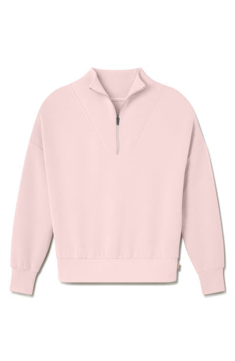 Luxe Traveler Knit Quarter Zip Pullover