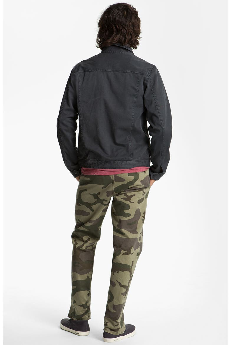 'Alpha Khaki' Slim Straight Leg Chinos, Alternate, color, GREEN CAMOUFLAGE