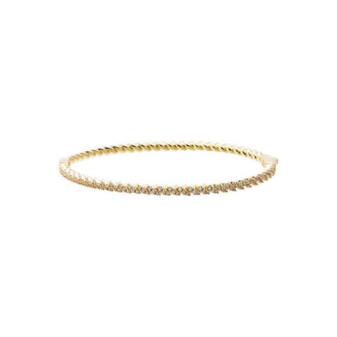 Bezel Set CZ Tennis Bangle
