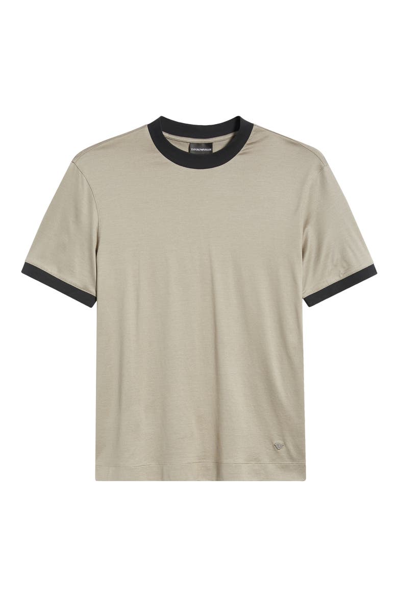 Short Sleeve Ringer T-shirt, Alternate, color, BEIGE