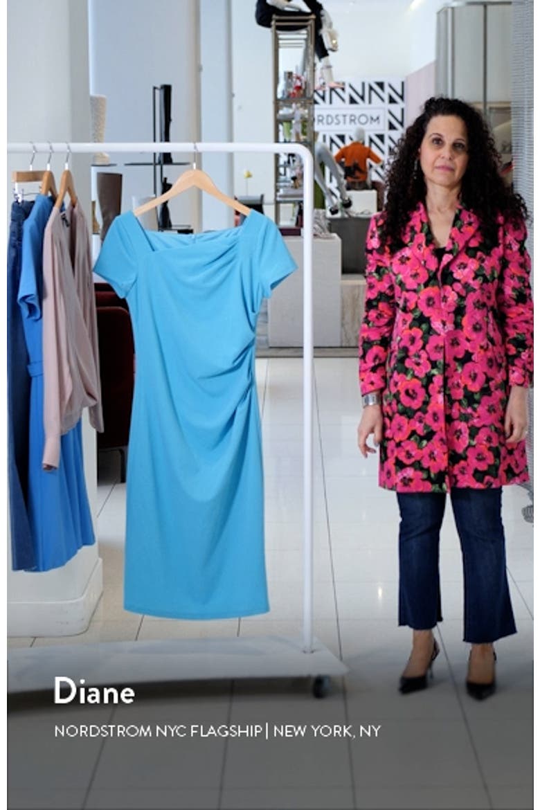 Ruched Cap Sleeve Sheath Dress video