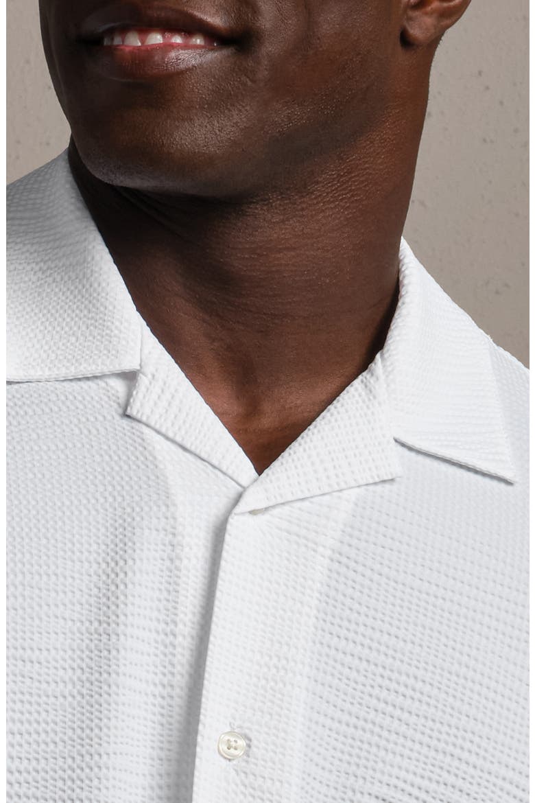 Commuter Seersucker Camp Shirt, Alternate, color, BRIGHT WHITE