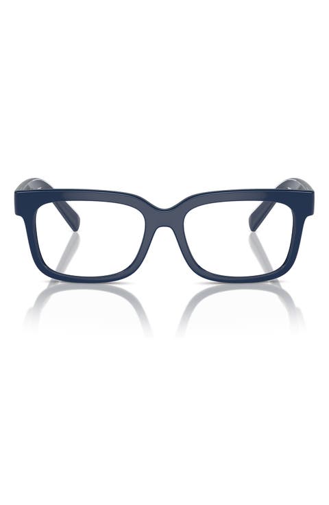 Kids' 49mm Rectangular Optical Glasses