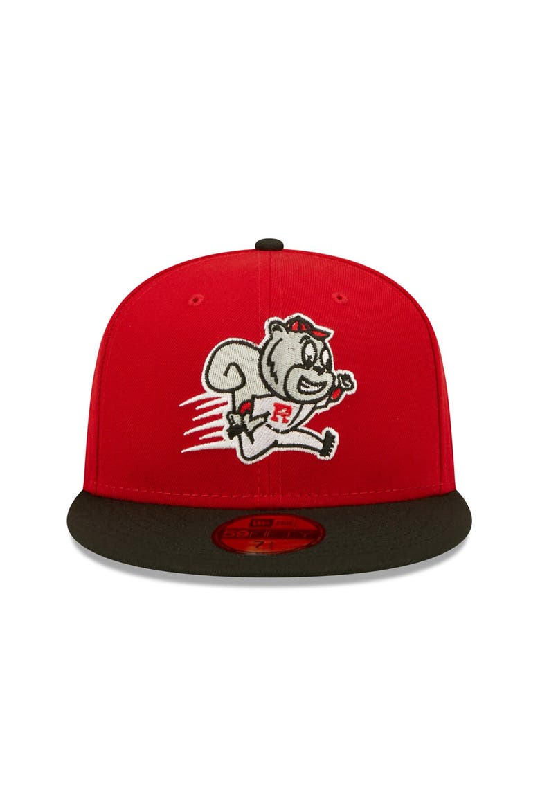 Men's New Era Red Richmond Flying Squirrels Theme Night 59FIFTY Fitted Hat, Alternate, color, Red