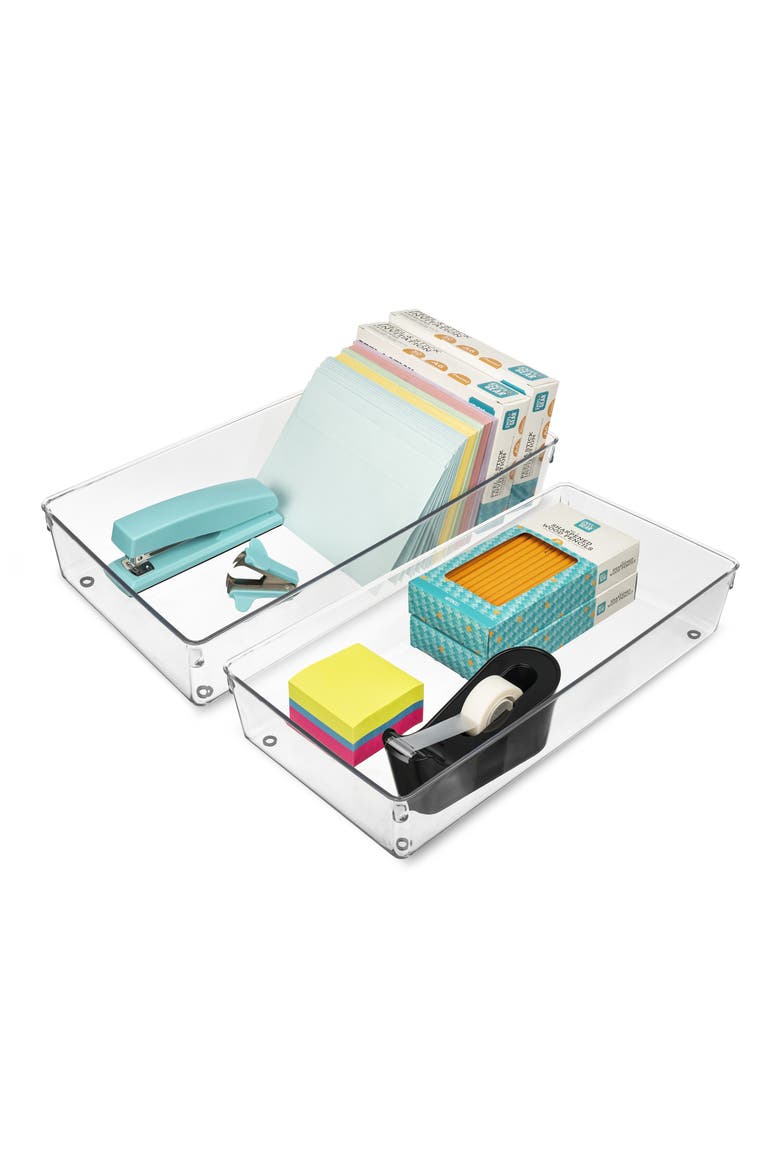 Large 2-Pack Storage Bins, Alternate, color, CLEAR