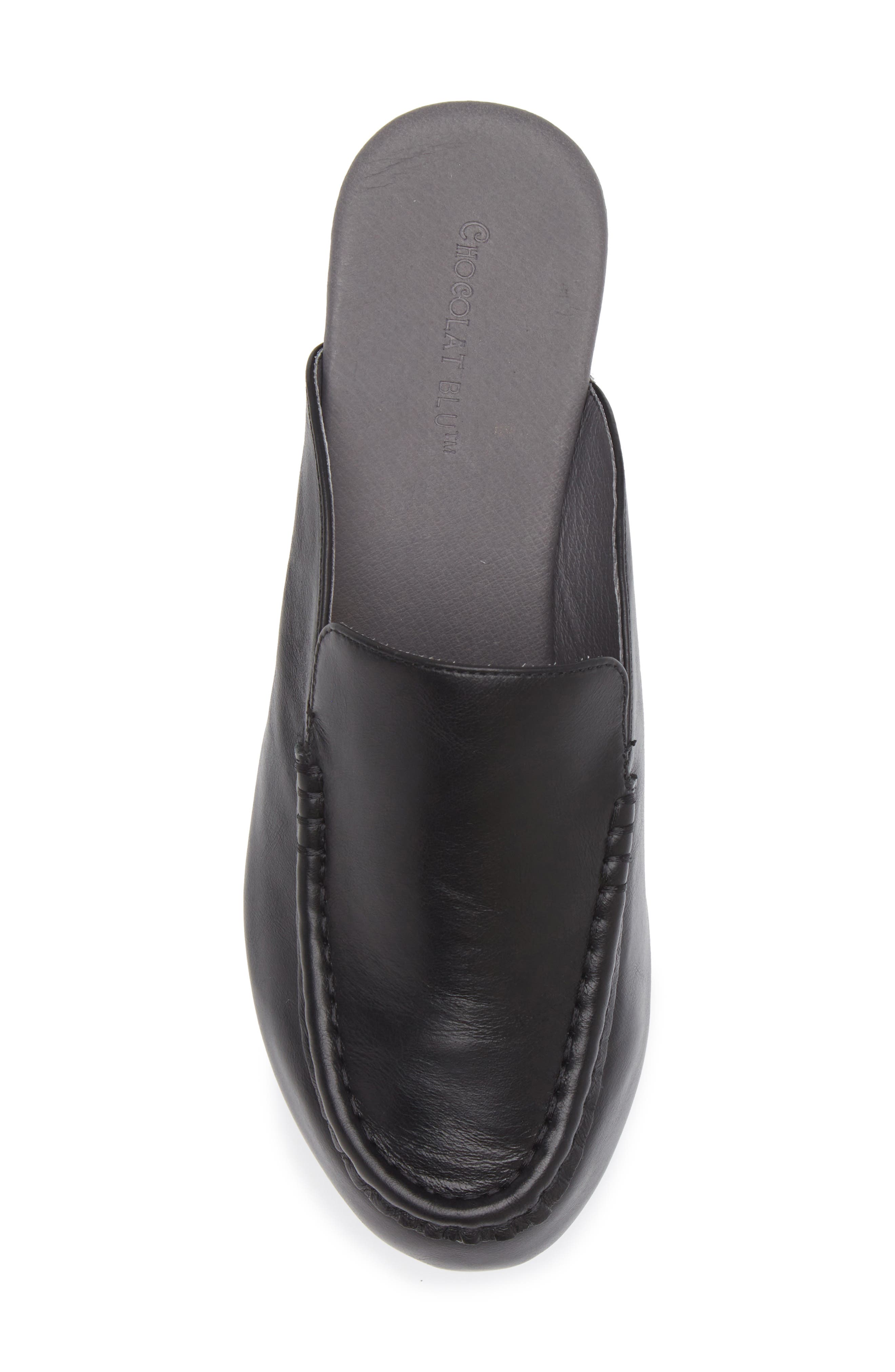 Chocolat Blu Gemm Platform Loafer Mule, Alternate, color, Black Leather