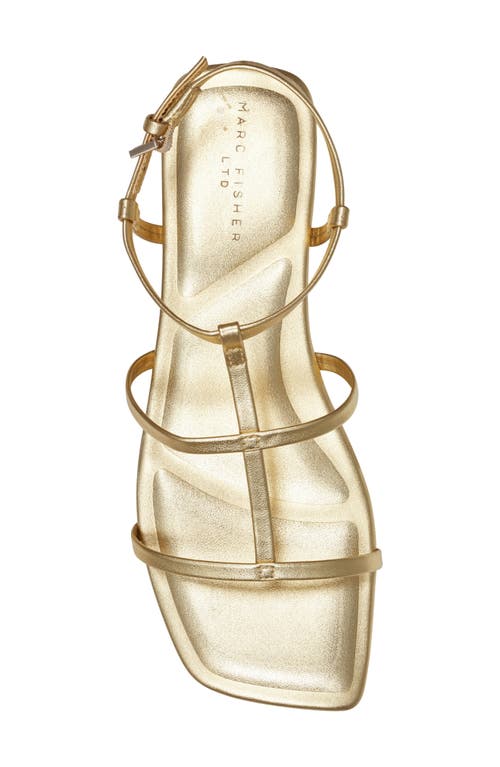 Marc Fisher Ltd Marris Ankle Strap Sandal In Metallic Gold