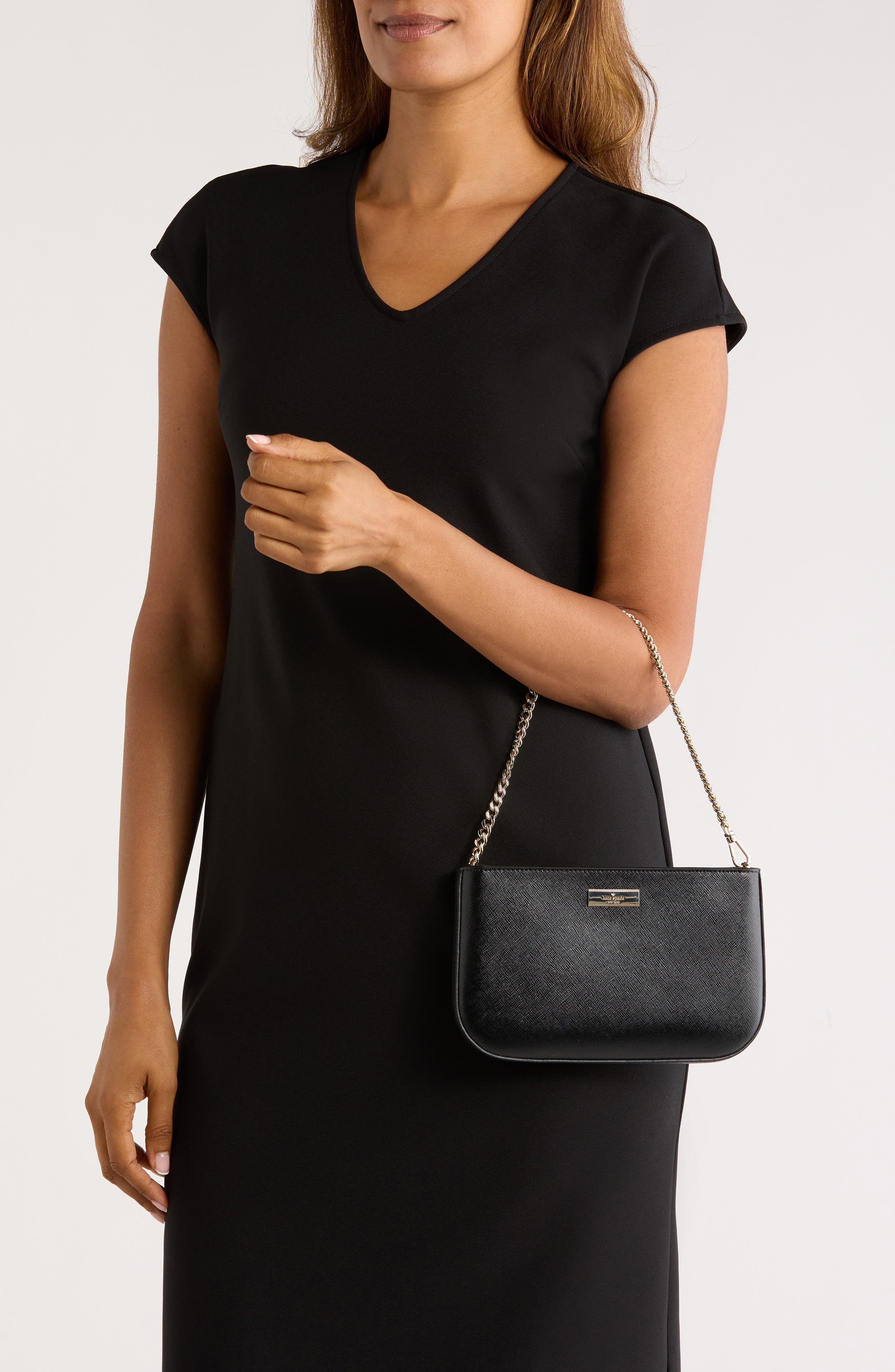 Kate Spade New York kenzie lilly pochette bag, Alternate, color, Black