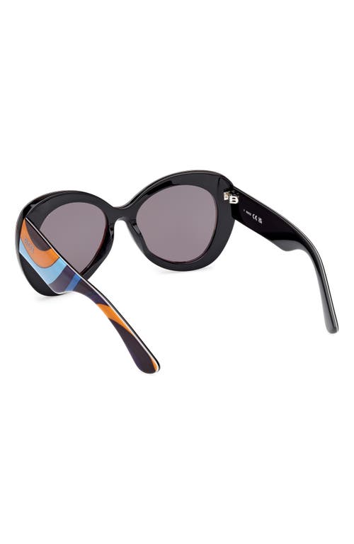 Pucci Emilio 56mm Round Sunglasses In Black