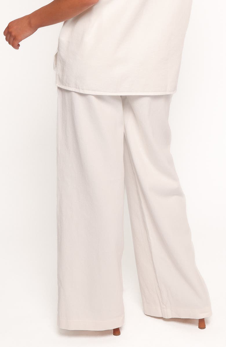 Petal & Pup Odelia Drawstring Denim Pants, Alternate, color, Off White