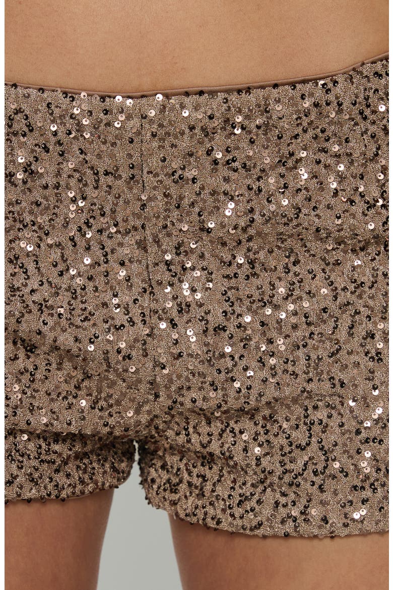 Caius Sequin Shorts, Alternate, color, BROWN