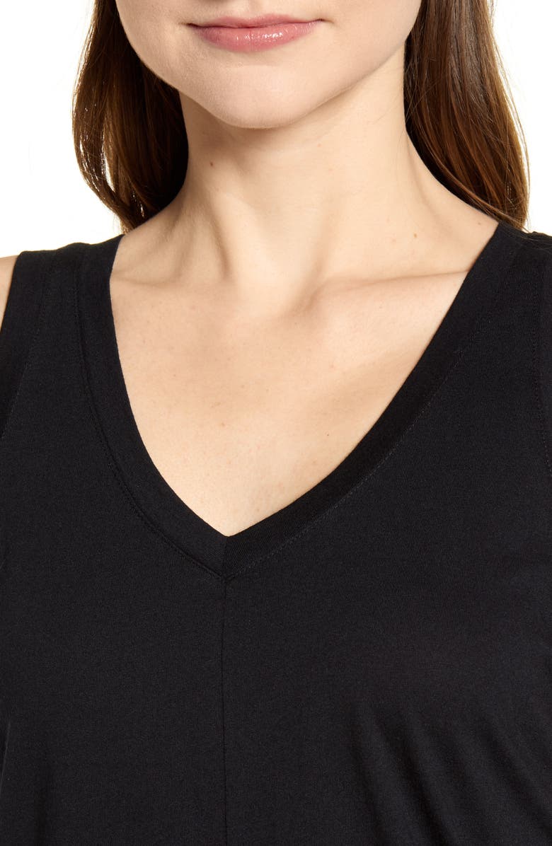 Caslon<sup>®</sup> Double V Knit Tank Top, Alternate, color,