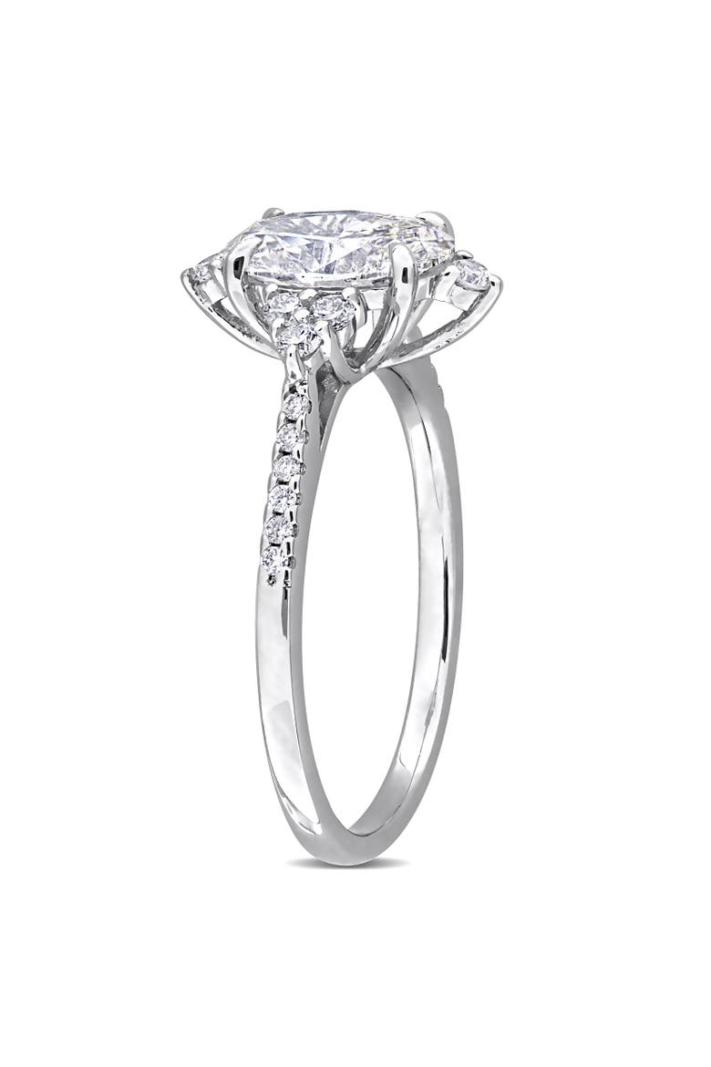 Lab-Grown Diamond Engagement Ring 14k, Alternate, color, White Gold