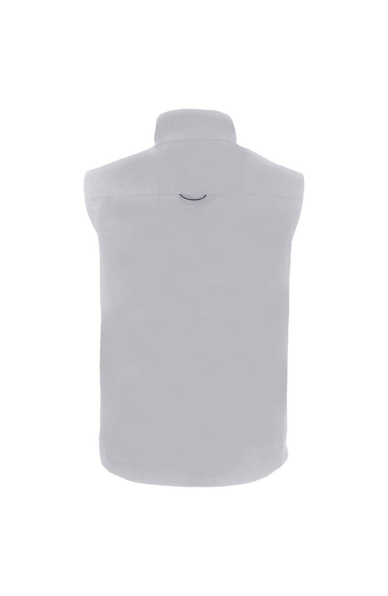 Cutter & Buck Men's Cutter & Buck  Gray Georgia Tech Yellow Jackets Big & Tall Charter Eco Full-Zip Vest, Alternate, color, 