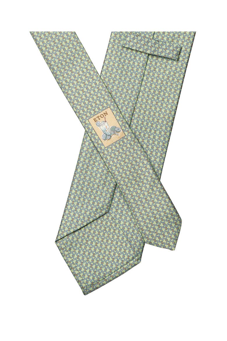Chain Pattern Silk Tie, Alternate, color, LIGHT GREEN