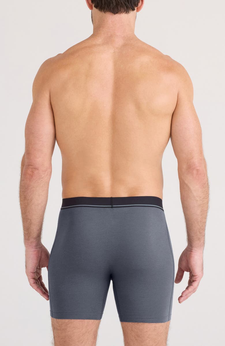 SAXX Essential Assorted 3-Pack Cotton Blend Boxer Briefs, Alternate, color, Black/ Turbulence/ Maritime