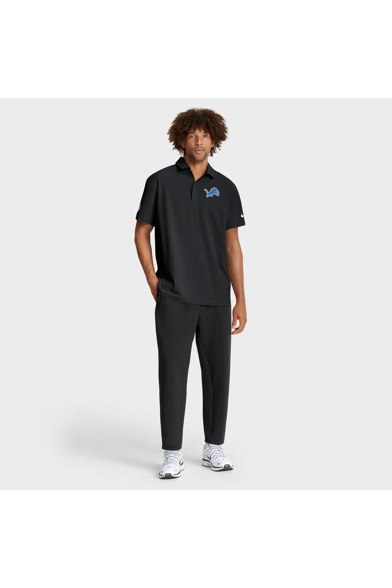 Men's Nike Black Detroit Lions Sideline Woven Dri-FIT Polo, Alternate, color, Black