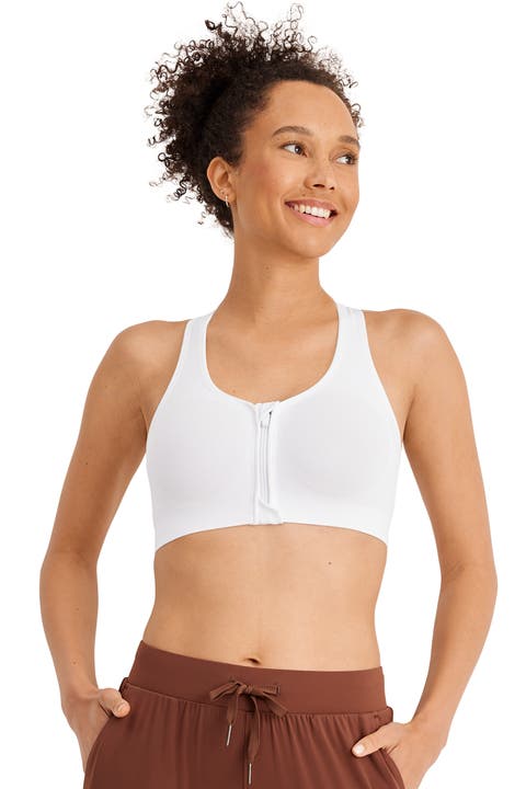 Women's Seamfree Mid Impact Zip Front Sports Bra
